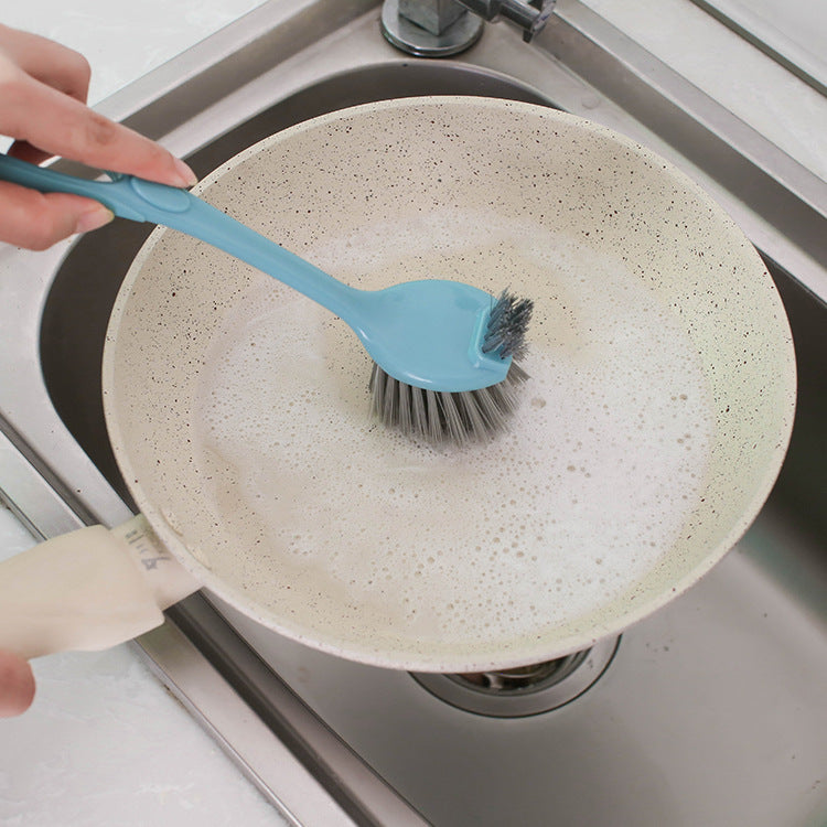 Kitchen Cleaning Skillet Brush Household Washing Pot Dishwashing Brush Kitchen Stove Decontamination Cleaning Brush