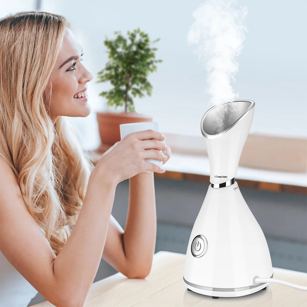 US EU AU Plug Facial Steamer Cleaner Nano Ionic Facial Deep Cleaning Hot Steamer Face Sprayer Machine Beauty Face Steam Device